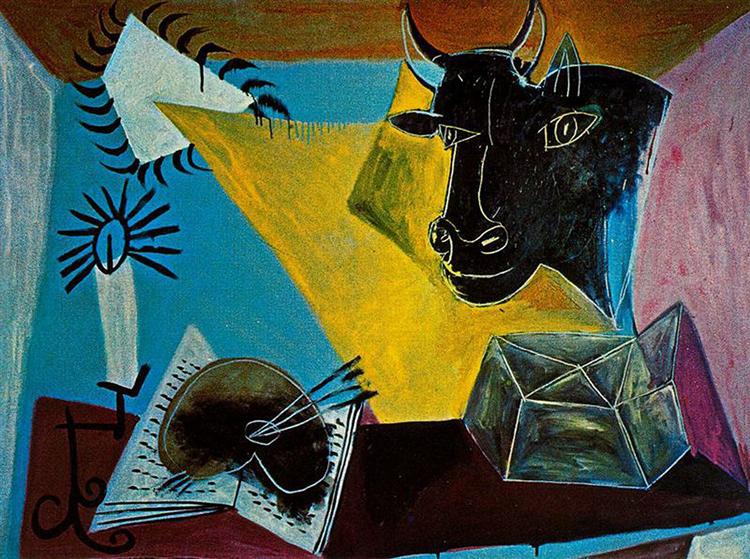 Still Life With A Bull'S Head, Book And Candle Range